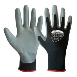 BLACK PU COATED GLOVES SIZE  8 BLACK PU COATED GLOVES SIZE  8