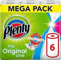 PLENTY      WHITE KITCHEN ROLL (CASE OF 6 x 100 SHEETS) PLENTY      WHITE KITCHEN ROLL (CASE OF 6 x 100 SHEETS)