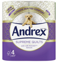 ANDREX  ULTIMATE QUILTS TOILET ROLL 2PLY (6pks of 4) ANDREX  ULTIMATE QUILTS TOILET ROLL 2PLY (6pks of 4)