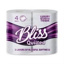 BLISS LUXURY TRIPLE QUILT 3PLY TOILET ROLLS (40pk) BLISS LUXURY TRIPLE QUILT 3PLY TOILET ROLLS (40pk)